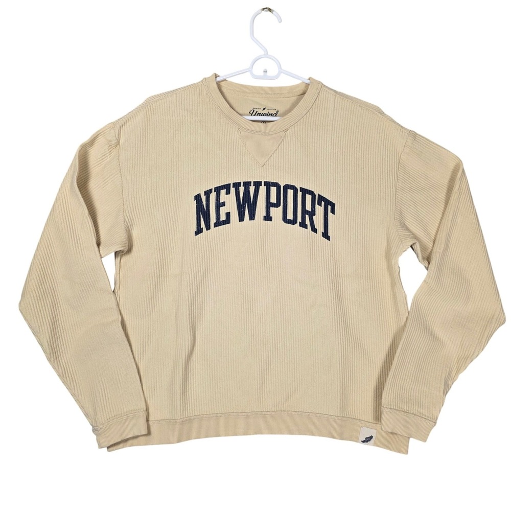 Unwind by League 91 Newport Graphic Thermal Shirt Pale Yellow Women's Size‎ S